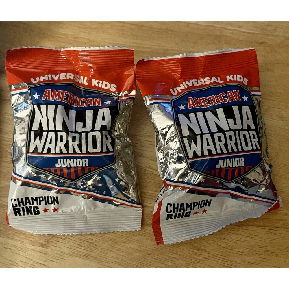ANW 2 Pk Arby's Kids Meal Toy American Ninja Warrior‎ Junior Champion Ring 2021